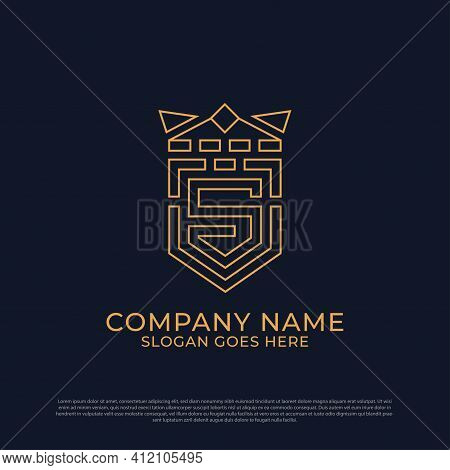 Elegance Of Initial Letter S Monogram Logo Vector, Modern Font S Logo Badge Premium Vector