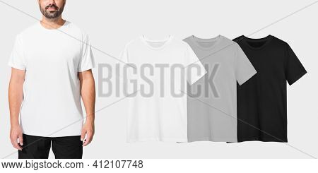 Minimal shirt set for apparel ad