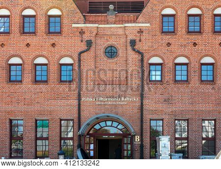 Gdansk, Poland - Sept 9, 2020: Polish Baltic F. Chopin Philharmonic In Gdansk Is A Concert Hall Loca
