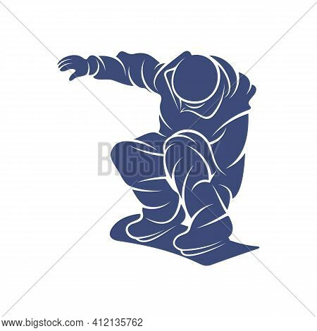 Snowboarding Design Vector Illustration, Creative Snowboarding Logo Design Concepts Template, Icon S