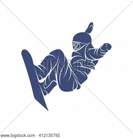 Snowboarding Design Vector Illustration, Creative Snowboarding Logo Design Concepts Template, Icon S