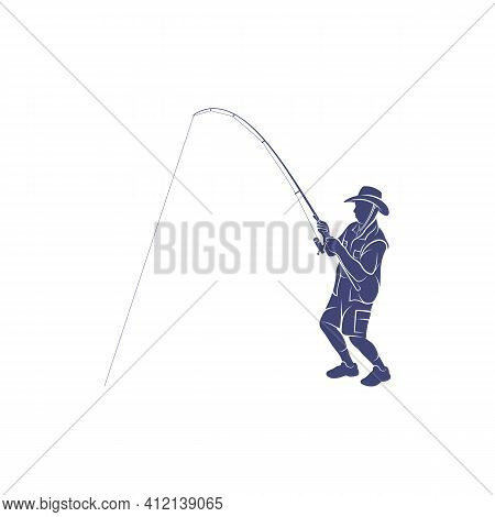 Angler Design Vector Vector & Photo (Free Trial) | Bigstock
