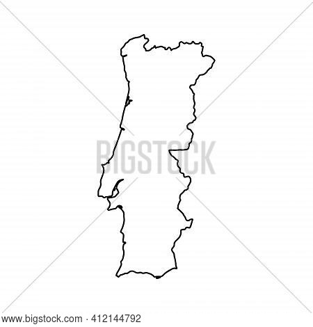 Outline Map Portugal Vector &amp; Photo (Free Trial) | Bigstock