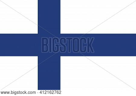 National Finland Flag, Official Colors And Proportion Correctly. National Finland Flag. Vector Illus