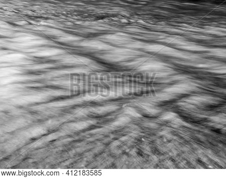 Abstract Water Surface, Fast Water Current, Wavy Stream Rush, Natural Hydro Power
