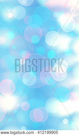Colorful Abstract Background With Bokeh Lights For Background. Soap Bubbles. Multicolored Circles. A