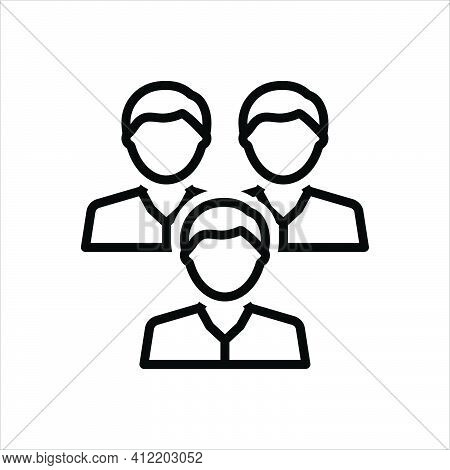 Black Line Icon For Youth Juvenility Teens Boy Guy Teenager Youngster Juvenile Fellow