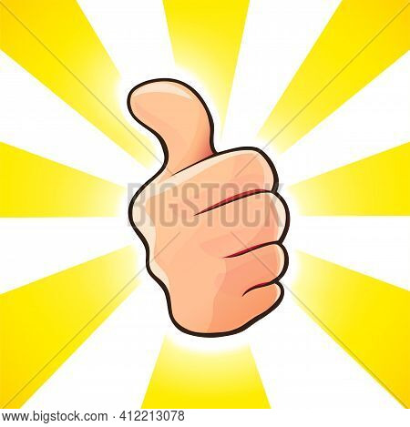 Gesture Ok. Arm Sign Okay. Isolated On White Background. Eps10 Vector Illustration.