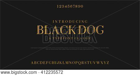 Classic Elegant Font Set Vector Illustration Design Of Font Set.