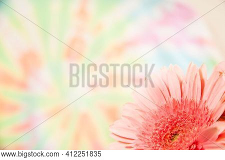 Tie Dye Striped Pattern Abstract Background. Cotton Fabric Abstract Texture Background.