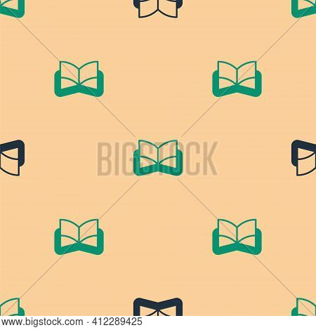 Green And Black Ancient Magic Book With Alchemy Recipes And Mystic Spells And Enchantments Icon Isol