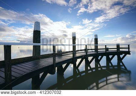 The Unesco Wadden Sea Nature Aprk With Its Endless Views And Beautiful Cloudy Skies