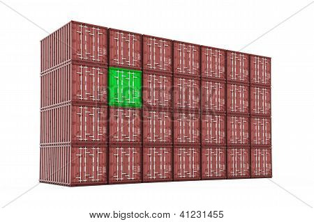 Stakken af Shipcontainers