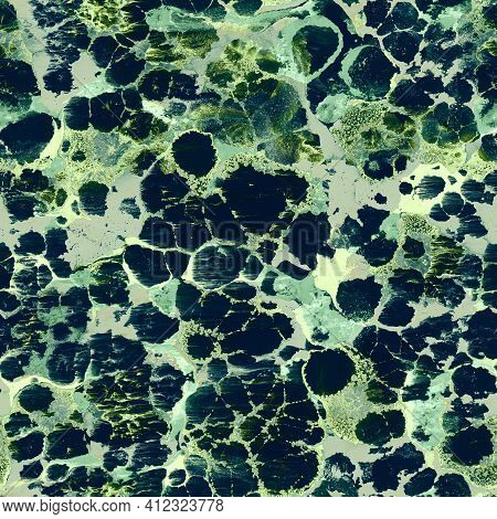 Abstract Marbling Art Patterns Seamless Texture Design Colorful Green Background Bright, Malachite S
