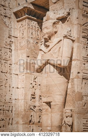 Ruins Of The Egyptian Karnak Temple, The Largest Open-air Museum In Luxor.
