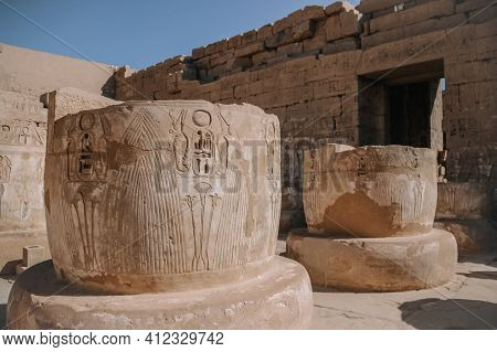 Ruins Of The Egyptian Karnak Temple, The Largest Open-air Museum In Luxor.