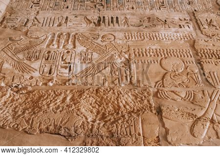 Ruins Of The Egyptian Karnak Temple, The Largest Open-air Museum In Luxor.