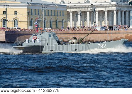 Saint Petersburg, Russia - July 29, 2018: Landing Boat 