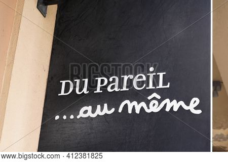 Bordeaux , Aquitaine France - 03 08 2021 : Du Pareil Au Même Brand Sign And Text Logo Dpam Of Shop F