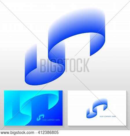 Letter S Logo Design - Abstract Vector Emblem. Business Card Templates. Stock Vector Illustration.