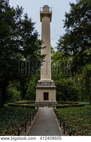 Wroclaw, Poland - May 13 2020: Frederick William Ii Column In Szczytnicki Park