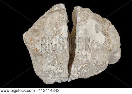 Macro Mineral Stone Quartz Geode Black Background