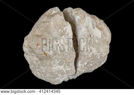Macro Mineral Stone Quartz Geode Black Background