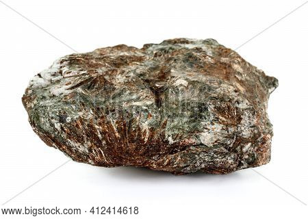 Macro Mineral Stone Astrophyllite White Background