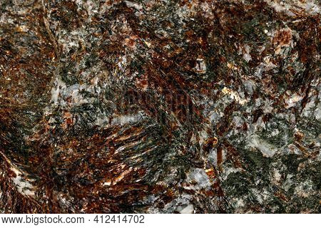 Macro Mineral Stone Astrophyllite White Background