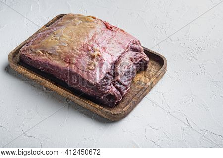 Veiny Steak, Marbled Beef Raw Meat, On White Background