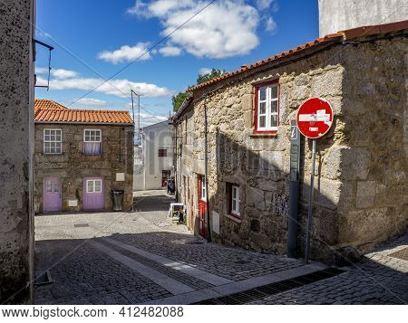 Guarda, Portugal; August 2020: Guarda, Portugal's Ancient Jewish District, The Judiaria, Has Retaine