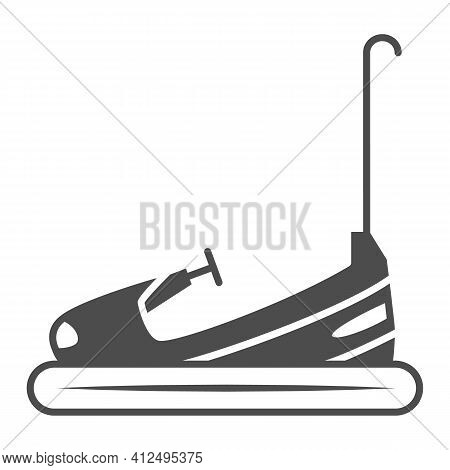 Attraction Bumper Cars Solid Icon, The Rides Concept, Bumper Car Sign On White Background, Car Attra