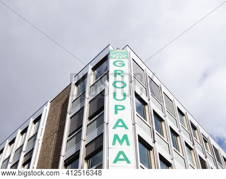 Bordeaux , Aquitaine / France - 07 07 2020 : Groupama Logo Sign For Office French Insurance Agency