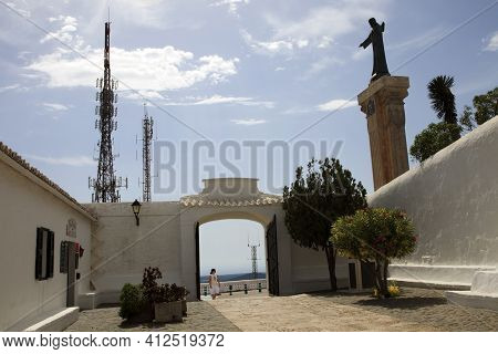 Es Mercadal, Menorca / Spain - June 25, 2016: View From Of Mount Toro Gate To Sanctuary, Es Mercadal