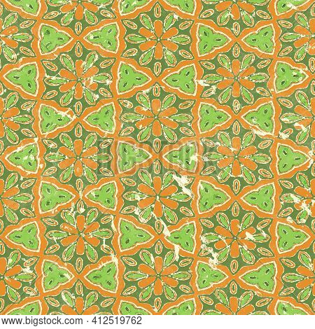 Seamless Colorful Floral Pattern, Color Paper, Artistic Pattern Illustration