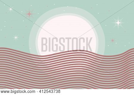 Contemporary Minimalist Background Modern Boho Style. Modern Design For Postcards, Nursery Walldecor