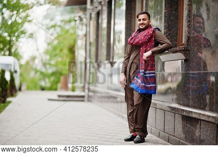 Pakistani Pathan Man Wear Traditional Clothes.