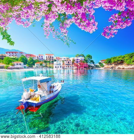 Assos village in Kefalonia, Greece