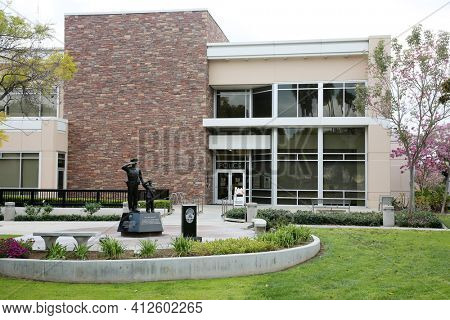 March 12, 2021 - Whittier, California: Whittier Police Department. Editorial Use Only.