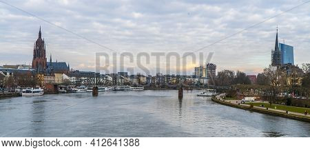 River Main In Frankfurt Germany - Travel Photography