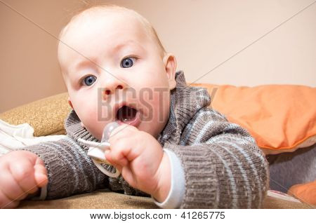 small caucasian boy