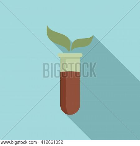 Agronomist Test Tube Icon. Flat Illustration Of Agronomist Test Tube Vector Icon For Web Design