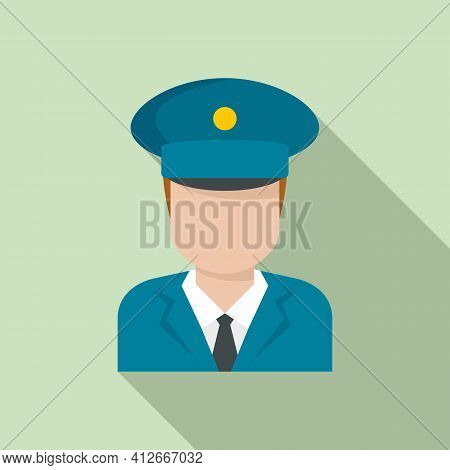 Electric Train Driver Icon. Flat Illustration Of Electric Train Driver Vector Icon For Web Design