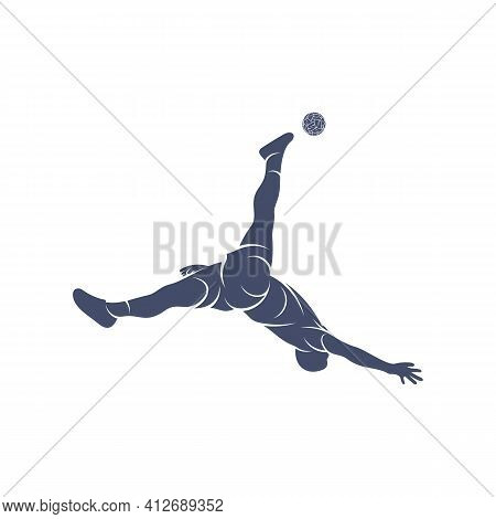 Player Takraw Soccer Design Vector Illustration, Creative Takraw Soccer Logo Design Concept Template
