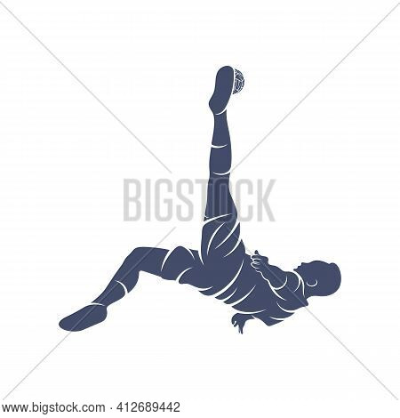 Player Takraw Soccer Design Vector Illustration, Creative Takraw Soccer Logo Design Concept Template
