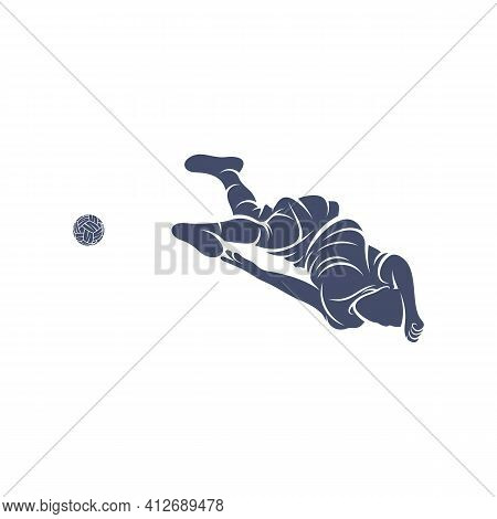 Player Takraw Soccer Design Vector Illustration, Creative Takraw Soccer Logo Design Concept Template