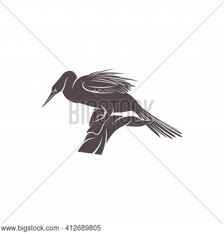 Snake Bird Design Vector Illustration, Creative Snake Bird Logo Design Concept Template, Symbols Ico