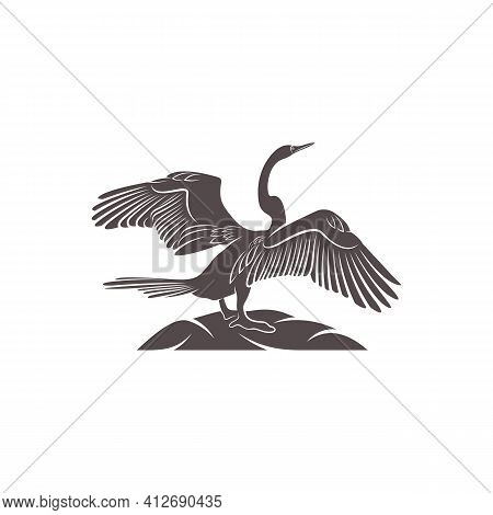 Snake Bird Design Vector Illustration, Creative Snake Bird Logo Design Concept Template, Symbols Ico