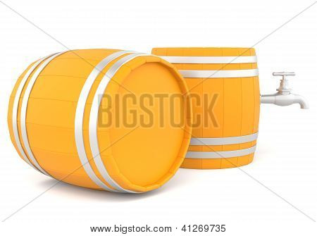 FÃ¤sser mit dem Wasserhahn.