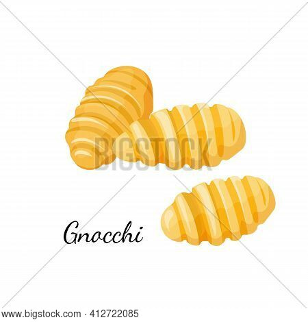 Italian Gnocchi. Home Made Pasta Cuisine. Traditional Pasta Food. Vector